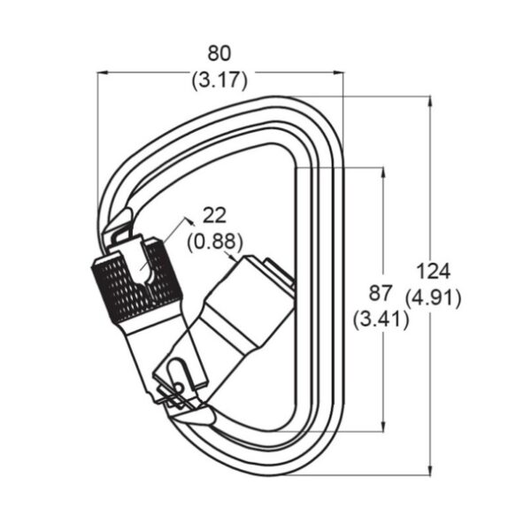 CULPEO 2853GTL Aluminum D-shaped safety buckle main lock connecting buckle - 图片 3