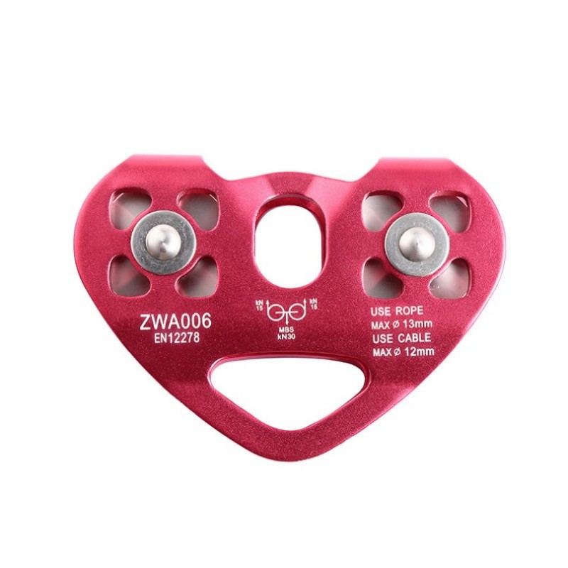 Culpeo P15 Heart-shaped double pulley rope rescue zip line crossing the pulley - Image 3