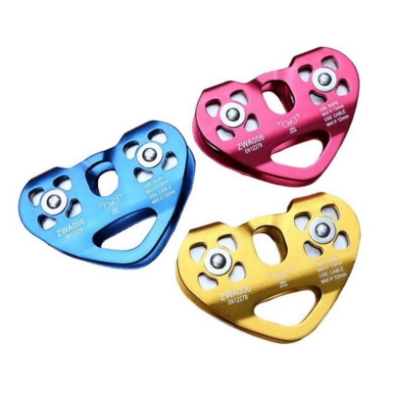 Culpeo P15 Heart-shaped double pulley rope rescue zip line crossing the pulley - Image 2