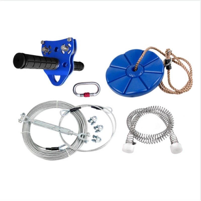 CULPEO Swing seat board zip line set, children's outdoor zip line and zip line set