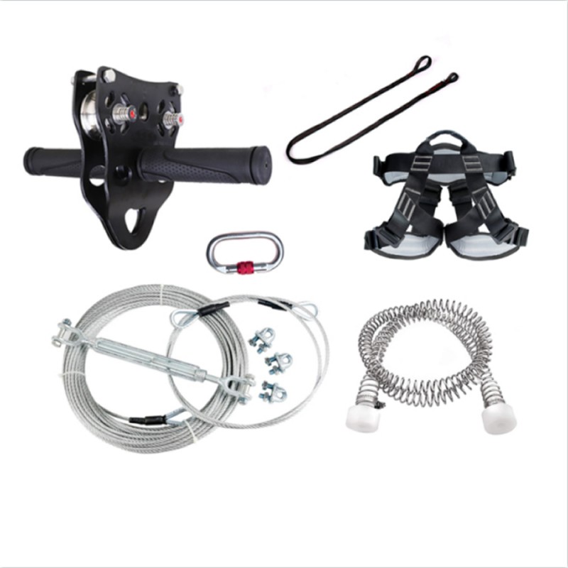 CULPEO Swing seat board zip line set, children's outdoor zip line and zip line set - Image 4