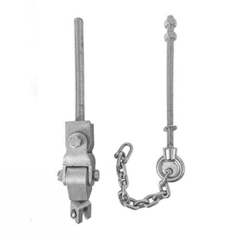 Stainless steel swing hook with protective hook.