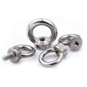 Stainless eye nut and eye bolt